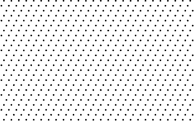 Rows of small slanted black marks on white used as a motion-aftereffect comparison pattern.