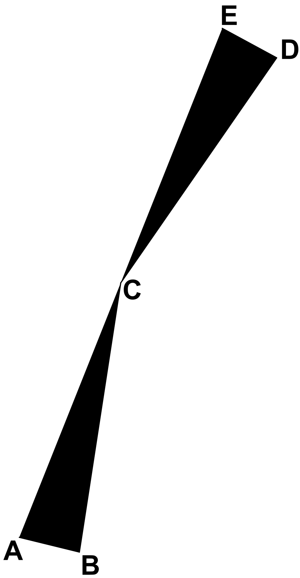 Bourdon Illusion — A straight edge seems slightly bent beside an angular outline.