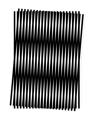 Moiré Pattern — Overlapping fine patterns produce a larger rippling pattern.