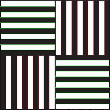 Paired colored wavy contours enclosing areas that appear faintly tinted.